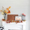 Whisen Set of 2, 16x10.5" Thanks Wall Sign, Wall Art Decor for Harvest Festival Fall Festival, Thanksgiving Table Decorations - Multicolor - 3 of 4