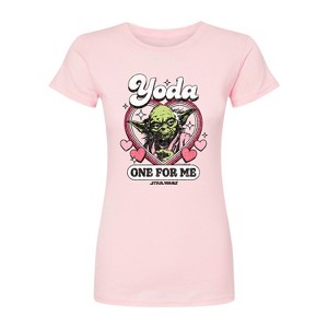 Women's - Star Wars - Valentine Yoda One For Me Fitted Graphic T-Shirt - 1 of 2