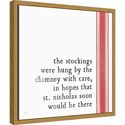 Amanti Art Simple Christmas II by Laura Marshall Canvas Wall Art Print Framed 16 x 16-in.