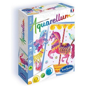 SentoSphere Aquarellum Mini – Horses, Includes 2 Masked Canvases and Watercolor Inks, Ages 5 and Up - 1 of 4