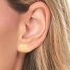 14k Yellow Gold 8mm Small Polished Heart Earrings - 2 of 3