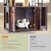 Cat Litter Box Enclosure Furniture with Shelves - 52" Hidden Litter Box Cabinet, Wood Enclosed Cat House with Scratch Mat, Dog Proof Design - 4 of 4