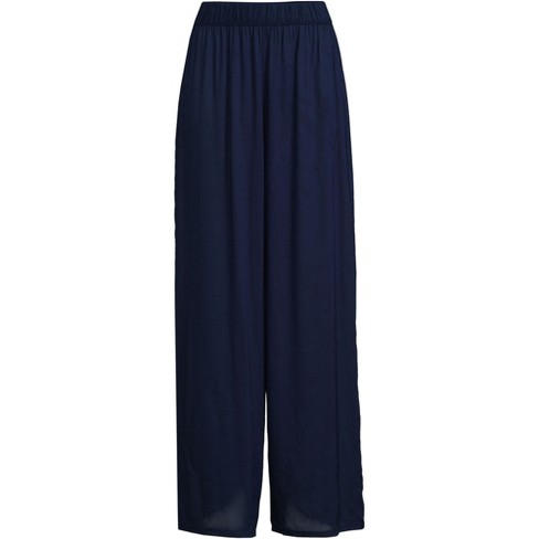 Lands' End Women's Sheer Oversized Swim Cover-up Pants - X-small - Deep Sea  Navy : Target