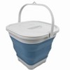 SAMMART 5.5L (1.4 Gallon) Collapsible Square Cleaning Bucket with Handle & Lid, Grey/Steel Blue - image 4 of 4