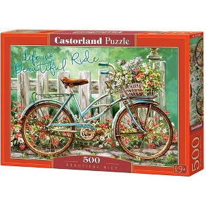500 Piece Jigsaw Puzzle, Beautiful Ride, Bicycle, Art Puzzle, Adult Puzzles, Castorland B-52998 - 1 of 4