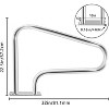Pool Handrail for Inground Pools – 304 Stainless Steel Stair Rail with Grip Cover, 375 lbs Load Capacity - 2 of 4
