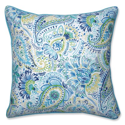 Outdoor/Indoor Gilford Blue Floor Pillow - Pillow Perfect