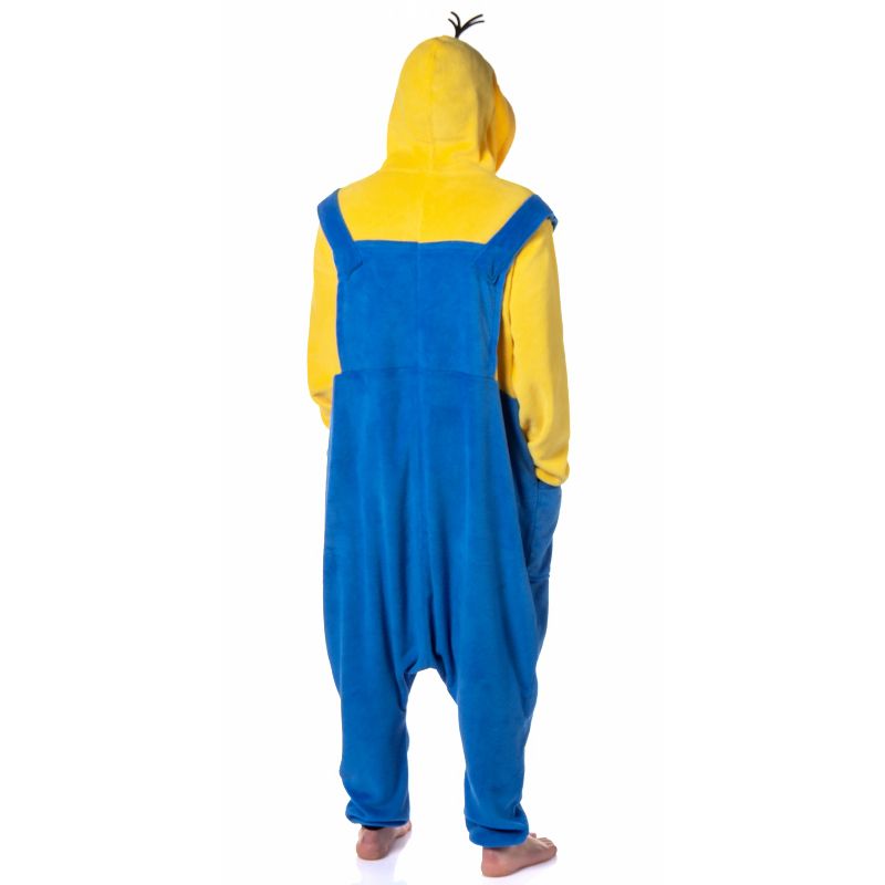 Despicable Me Men's Minions Costume Kigurumi Character Union Suit Outfit Yellow, 5 of 7
