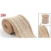 Unique Bargains Burlap Lace Edge Wedding Party Art Crafting Ribbon Strap Roll - 4 of 4
