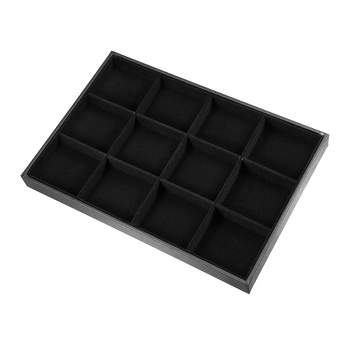 Hand Made Velvet Stackable Jewelry Trays Rings Earrings Bracelet Organizer  Storage Tray (12 /18/24 Grids) 