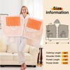 Inhand Wearable Heated Throw Blanket Shawl - 50"x60" Flannel Electric Robe Blanket Hoodie for Winter 5-Position Timer 10 Heating Levels - 2 of 4