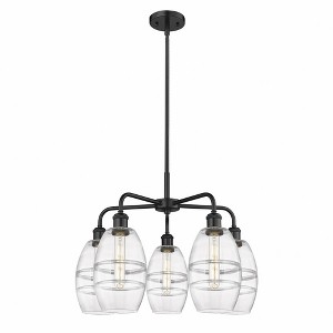 Vaz - 5 Light Stem Hung Chandelier In Industrial Style-13.63 Inches Tall and 23.88 Inches Wide - 1 of 1