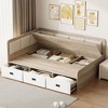Twin/Full Size Daybed with 3 Drawers and 3 Storage Compartments - ModernLuxe - 2 of 4