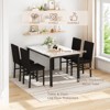 Hooseng 5 Pieces Kitchen Table And Chairs Set, Dining Table Set for 4, Rectangular Dining Table Set with Four Upholstered Chairs And Faux Marble Top - 3 of 4