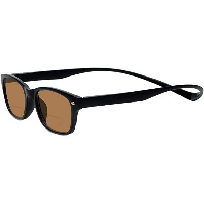 Magz Greenwich Magnetic Front Connecting Polarized Sun OR Bi-Focal Sunglasses in Rainbow Stripe Multi-Color Black