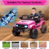 12V Kids Ride-On Car Truck with Remote Control, Battery Powered Electric Vehicle for Toddlers Ages 1-3, Spring Suspension, LED Lights, Music - 3 of 4