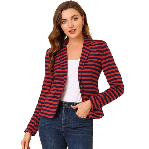 Agnes Orinda Women's Plus Size Button Long Sleeve Office Work Business Suit  Blazer Jacket : Target