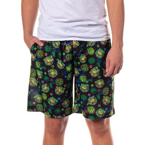 Teenage Mutant Ninja Turtles Pajama Shorts TMNT Men's NYC Lounge Bottoms Blue - 1 of 4