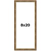 PosterPalooza | Panoramic Textured Gold Picture Frame - UV Acrylic, Foam Board Backing, Hanging Hardware - 3 of 4
