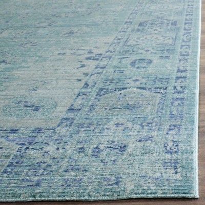 Teal Multi 3' x 5' Reversible Wool Synthetic Area Rug