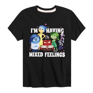 Boys' - Inside Out - Mixed Feelings Sadness Joy Anger Disgust Fear Short Sleeve Graphic T-Shirt - 1 of 4