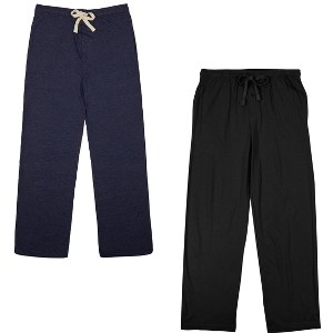 Men's 2-Pack Denim Heather & Black Sleep Pajama Pants - 1 of 3