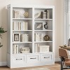 64" H Bookshelves and Bookcases, Bookshelf with 3 Storage Drawers，4 Tier Double Wide Open Shelf，for Office Living Room - 2 of 4