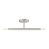 Livex Lighting Copenhagen 2 - Light Semi-Flush Mount in  Brushed Nickel - 4 of 4
