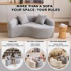 Dolonm S-Curved Chenille Sectional Sofa - Dual-Depth (21.3" & 26.8"), No Assembly, Compact for Small Spaces, Yin-Yang Design, Includes Pillows - 3 of 4