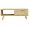 vidaXL Coffee Table Sonoma Oak Engineered Wood, MDF 39.4 x 19.5 x 16.9 in - 3 of 4