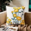 REGALWOVEN Floral Embroidered Decorative Throw Pillow Covers Farmhouse Flower Pattern Cushion Cases for Couch Living Room Decor 18 x 18 Inch 2 Pcs - 2 of 4