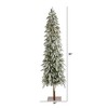 7.5ft Nearly Natural Pre-Lit LED Flocked Washington Alpine Slim Artificial Christmas Tree Warm White Lights - image 2 of 4