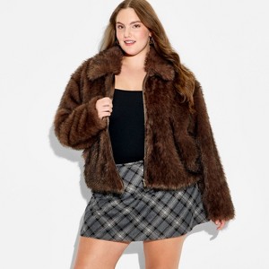 Women's Faux Fur Jacket - Wild Fable™ - 1 of 3