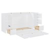 Whisen Modern Style Murphy Bed with Drawers, Cabinets, USB Ports and High Stools - 4 of 4