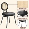 Dining Chairs Set of 2, Rattan Kitchen Chairs with Thicken Upholstered, Modern Dining Room Chairs Set of 2, Space Saving Dining Chairs - 4 of 4