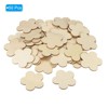 Unique Bargains Unfinished Cutouts Decoration Craft Wooden Flowers 50 Pcs - 3 of 4