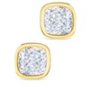 SHINE by Sterling Forever Sterling Silver Cushion Cut Bezel Set Stud Earrings - 3 of 4