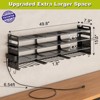 Hausource 12-Slot Power Tool Organizer Storage Racks with Pegboard, 4-Tier Drill Rack & Power Strip - 2 of 4