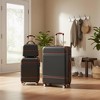 Polibi 3‑Piece Vintage-Inspired ABS Hardshell Luggage Set - 2 of 4