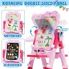 Skirfy 4-in-1 Art Easel for Kids, Double-Sided Rotatable Large Magnetic Chalkboard with Painting Accessories, Toddler Activity Table for Girls - 4 of 4