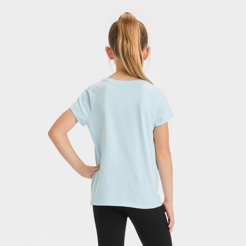 Girls' Short Sleeve 'Bunny' Graphic T-Shirt - Cat & Jack™ Light Blue, 4 of 7