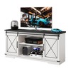 Farmhouse TV Stand for TVs Up to 65", Rustic Entertainment Center with Sliding Barn Doors - 4 of 4