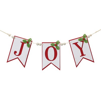 Melrose Joy Holiday Banner Garland