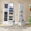 Fredees 360° Swivel Jewelry Organizer with Full-Length Mirror & Lights, Standing Armoire with Drawers, Large Jewelry & Makeup Storage - 2 of 4