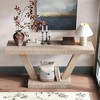 KWPZQEB 60-Inch Long Console Table, Wooden Rectangular Sofa Table Behind The Couch, Farmhouse Entryway Table for Entrance, Hallway, Living Room - 3 of 4