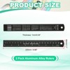 Unique Bargains Aluminum Alloy Rulers with Centimeters Millimeters Inches and Conversion Table 2 Pcs - 2 of 4