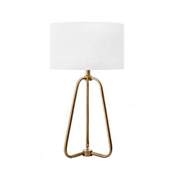 nuLOOM Captiva 26" Metal Table Lamp Lighting - Brass 25.5" H x 14" W x 14" D