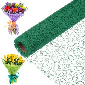 Unique Bargains Jacquard Net Mesh Flower Gift Wrapping Paper 180"x19.7" 1 Pc - 1 of 4