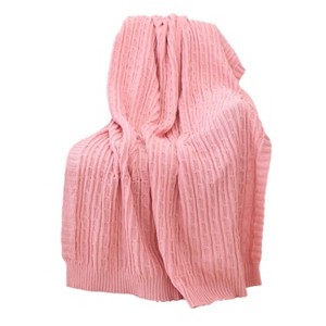 Knit Design Soft Lightweight Throw Blanket - 1 of 4