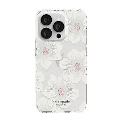 Kate Spade New York Apple iPhone 14 Pro Protective Hardshell Case - Hollyhock Floral with Stones